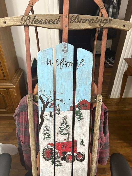 Custom wood-burned piece
