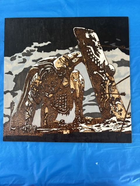 Blessed Burnings wood-burning piece 9