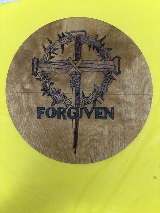 Blessed Burnings wood-burning piece 14